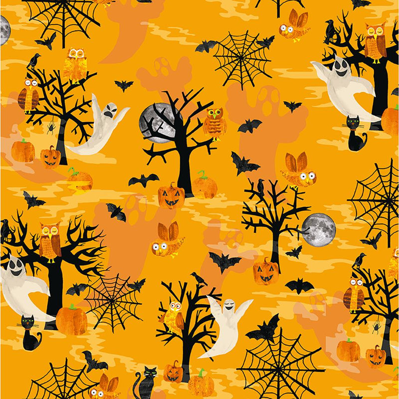 Orange with Spooky Trees