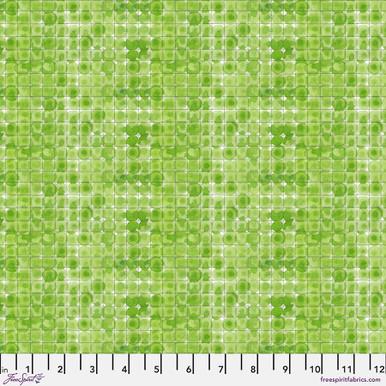Lime Green Water Dots w Square