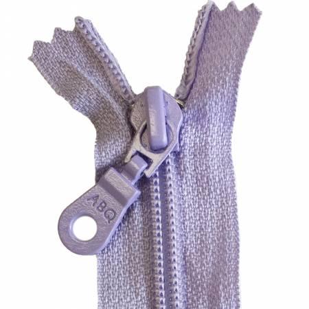 14" Zipper Closd bottom plastic purple heather