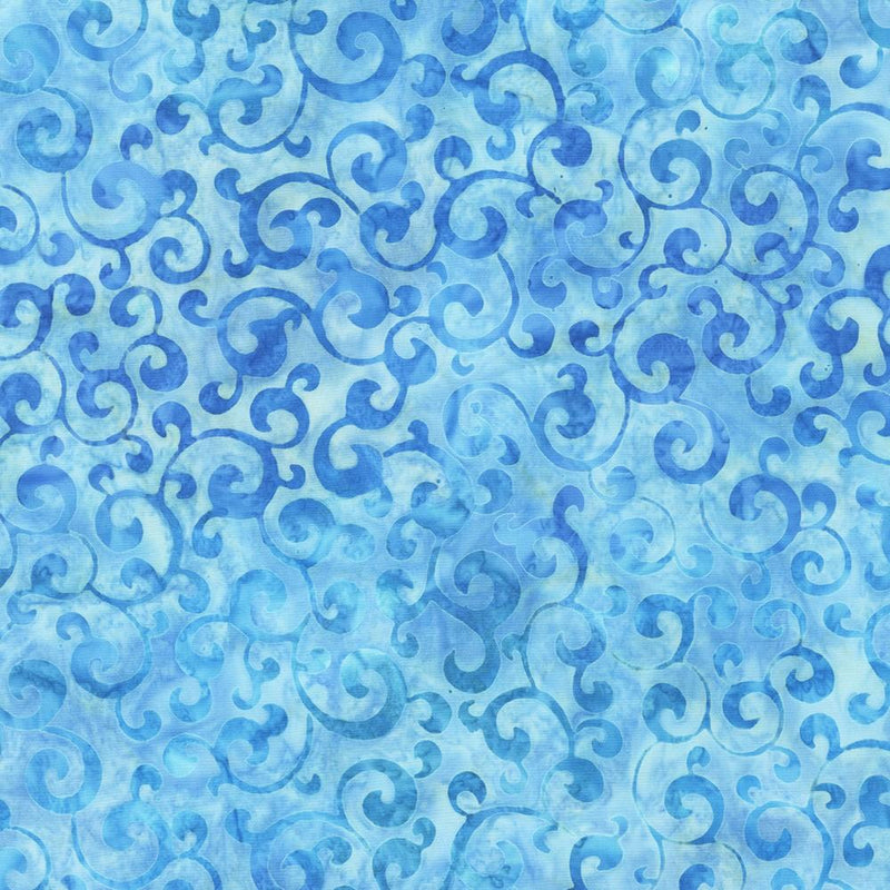 Blue on Blue Swirls Medium in Size
