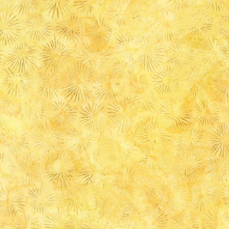 Yellow with star burst design batik
