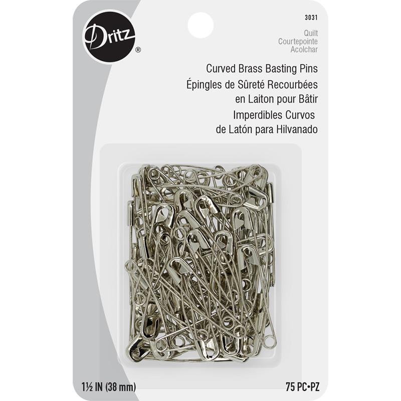 75 Curved Safety Pins Size 2