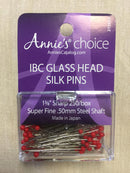 IBC Glass Head Pins 1 3/8"
