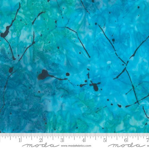 Batik Turquoise w Black Streak