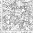 108" Doodle Floral Black & White