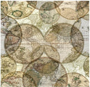 108" World Globes Wideback Tans, Orange & Green