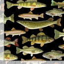 Fish Swimming on Black