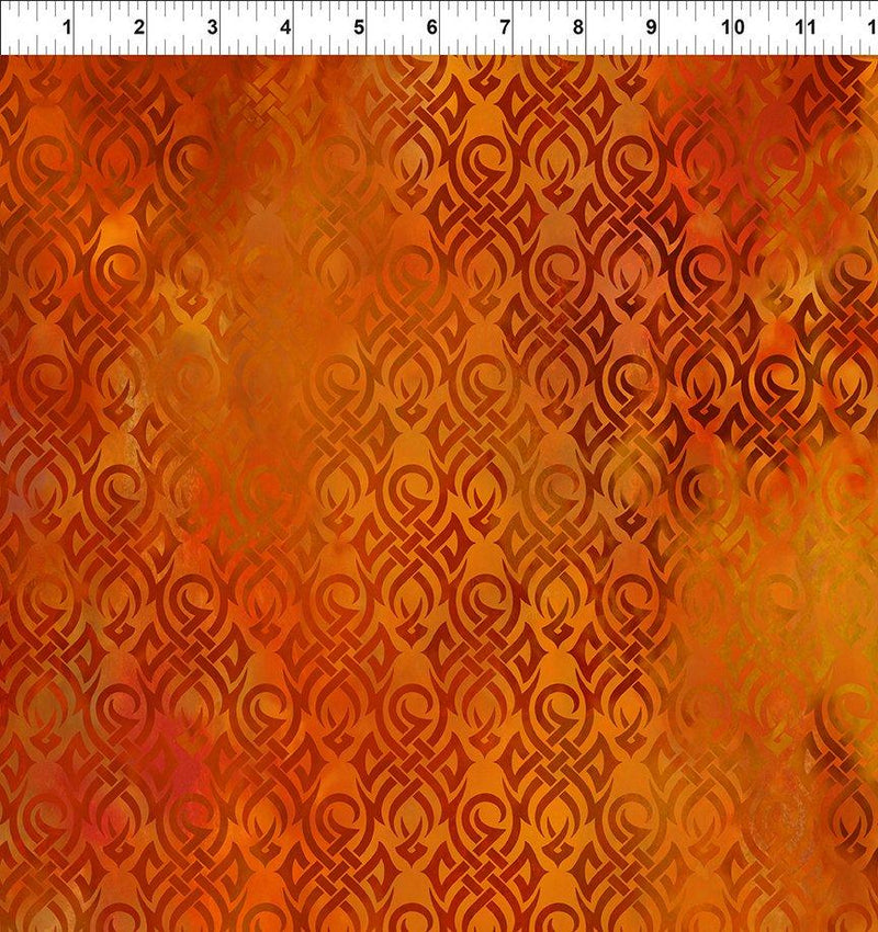 Orange Grate Celtic texture with flames
