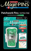 Magic Pins 1 7/16" Xfine 50pc Patchwork Green Heads