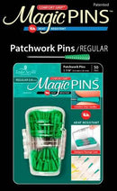 Magic Pins 1 7/16" Reg 50pc Patchwork Pins Green Heads 6mm