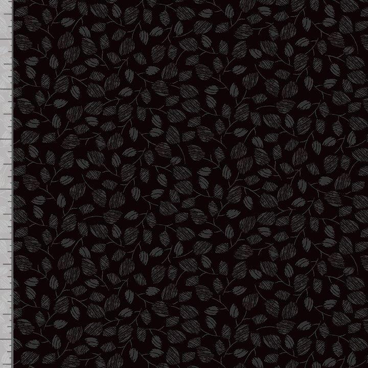 Black Small Leaves on Black