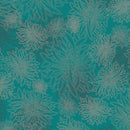 Turquoise w Flower Outlines