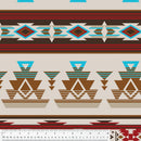 Fleece Red Tan Ivory Blanket
