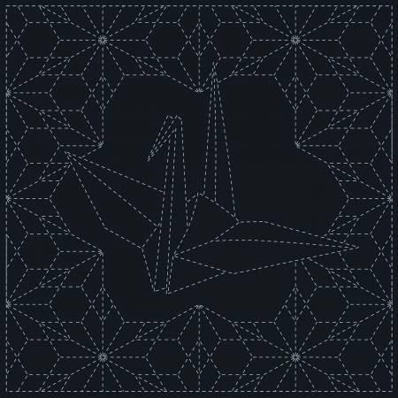 Sashiko Cloth Ori Zuru Navy