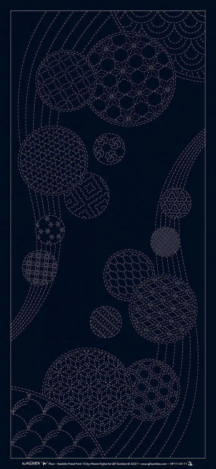 Sashiko Panel Flow Navy