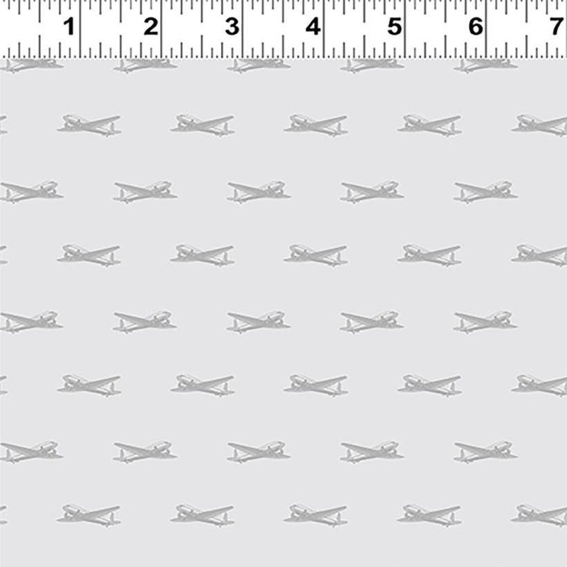SALE: Lt Gray w Airplanes in