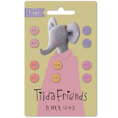 Tilda Friends Buttons 9mm 10pc Warm Colors