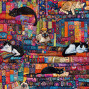 Bright Multi Cats on Quilts