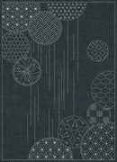 Sashiko Cloth Windchimes Blue Grey