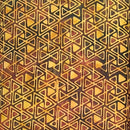 Rust w Gold Triangles Tesselations Some Solid and Some Lined