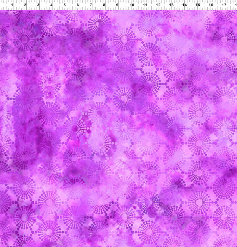 Purple Dotted Flowers Cluster