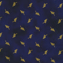 Navy with Gold Leaf Sprig