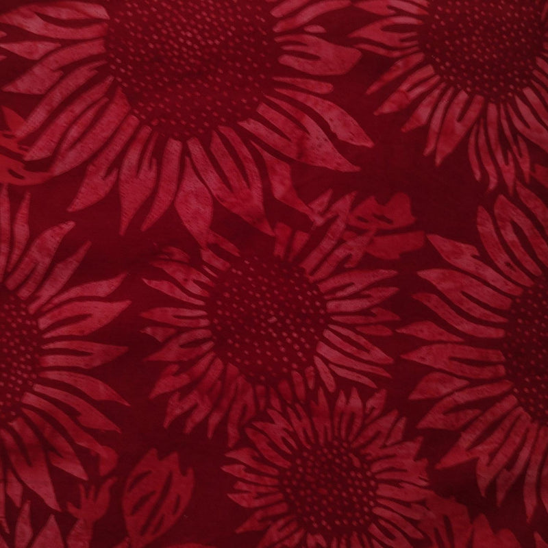 Batik Red Sunflower Tonal