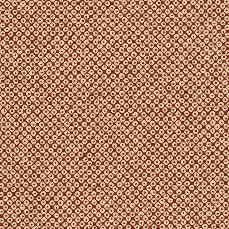 Square Rice Dots Tan on Rust Diagonal Rows, Mini