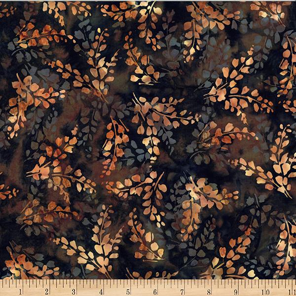 Rust Olive Leaves on Dk Brown