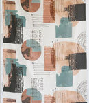 Abstract Teal Tan & Blacks Sheeting