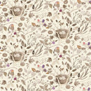 Autumnity Birds Berries & Nests on White