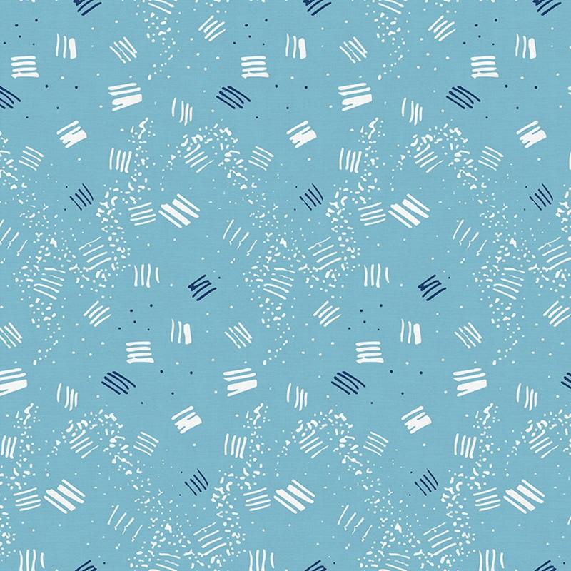 Baby Blue w White & Blue Scratch Marks