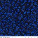 Batik Blue Leaves on Dark Blue