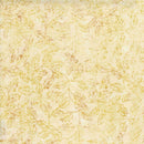 Batik Bright Yellow w Tan Leaves