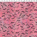 Black Bats on Pink Marble a Hint of Purple & Peach