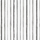 Black & Gray Stripe on White 55% Linen 45% Cotton