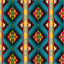 Blanket Stripe Turq, Gold, Red & Black Spirit Trail