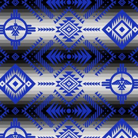Blanket Stripe, blue, black white, royal blue