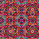 Blooms Bloom Kaleidoscope Pink w Orange & Teal