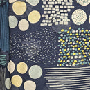 Blue Yellow Patchwork Textured