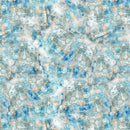 Blue w White Digital Marbling Hint of Tan