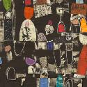 Chalk sketching on black graffiti bright colors Art History