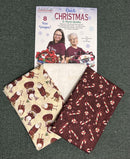 Country Christmas 3 Yard Kit & Pattern Santa & Canes