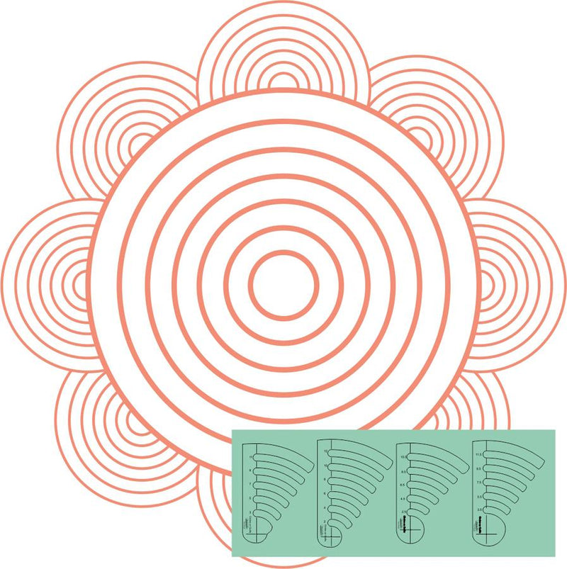 Circles on Quilts Set 3 LS 2" - 12"