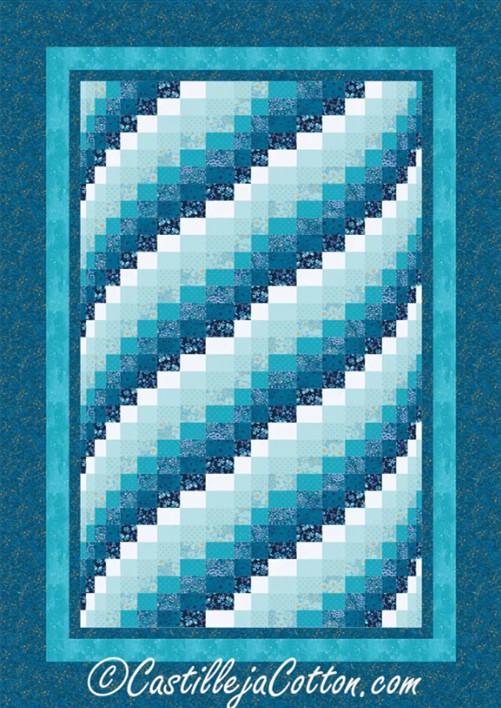 Cloisonne Waves Pattern by Castilleja Cotton