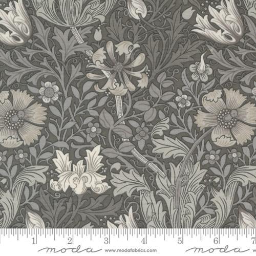 Compton Floral Vines Dk Grays w White, Ebony Suite
