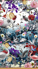 Concrete Jungle Animals & Bugs w Waterfall & Rocks & Flamingo