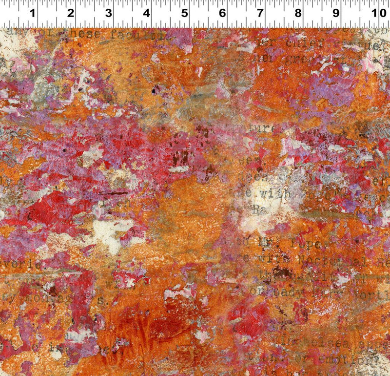 Concrete Texture Orange Pink with Text Hint of White