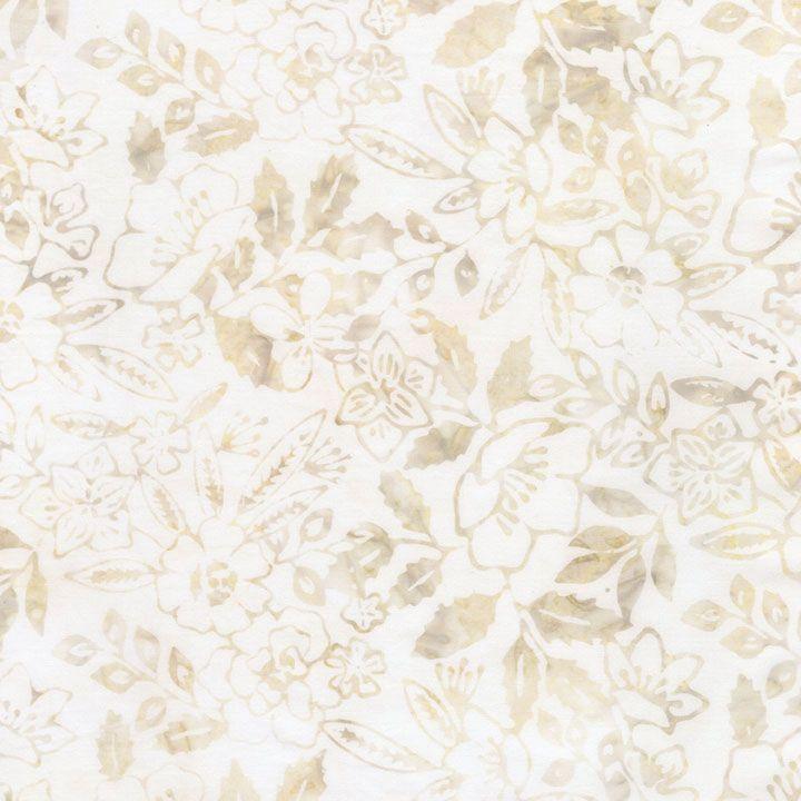Cream w tan Tropical Flowers