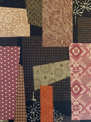 Dark Brown w Rust & Green Squares & Rectangles Collage